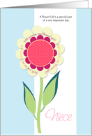 Tall Flower Niece Will you be my Flower Girl ? card