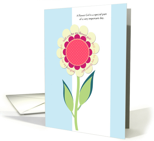 Tall Flower Will you be my Flower Girl ? card (915413)