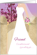 Evening by the garden gate Bridesmaid Friend card