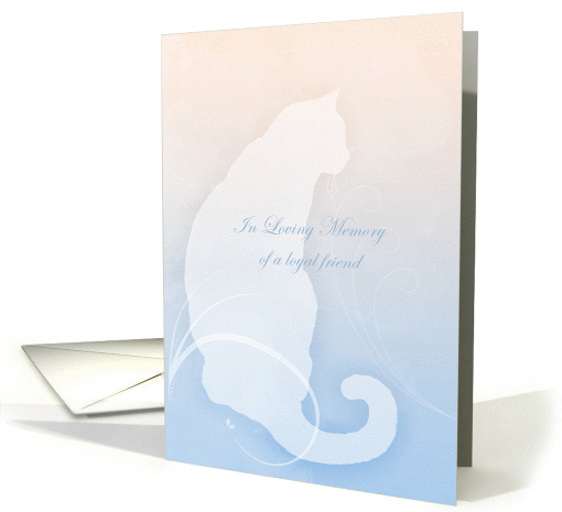 Cat In Loving Memory of a loyal friend card (940165)