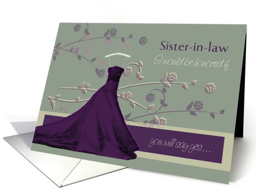 Sister-in -law Denise Matron of Honor card (991607)