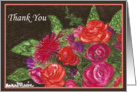 Beautiful Floral Thank You Card Art by AnnaMarie card