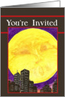 You’re Invited Full Moon City Party Card Art by AnnaMarie card