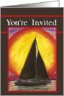 You’re Invited Sailboat Sunset Party Card Art by AnnaMarie card