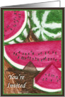 You’re Invited Watermelon Party Card Art by AnnaMarie card