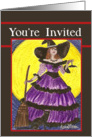 You’re Invited Halloween Party Witch Card Art by AnnaMarie card