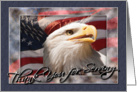 Patriotic Eagle Service Thank You card