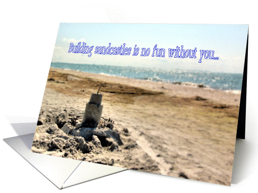 Sandcastle Miss You card (213463)