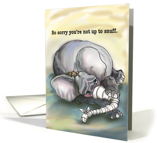 Get Well Elephant card (261026)