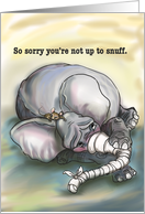 Get Well Elephant card