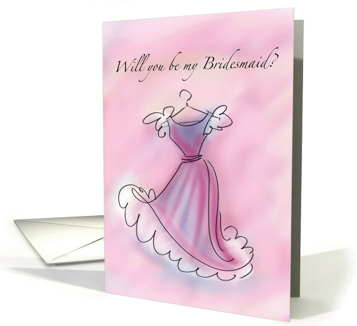 Bridesmaid Pink Dress card (261517)