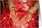 Wedding C ongratulations,Henna wedding hands card