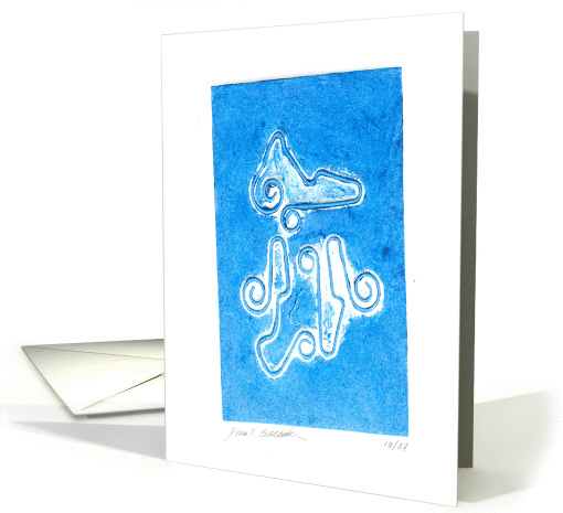 Collograph 10/08 card (313018)
