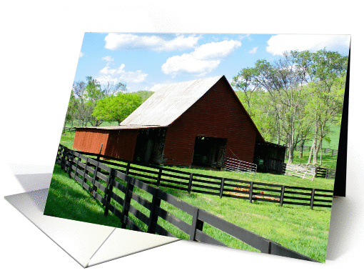 Red Barn Birthday card (286821)