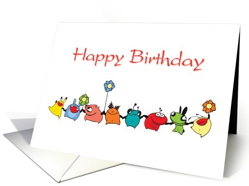 Birthday Creatures card (721213)