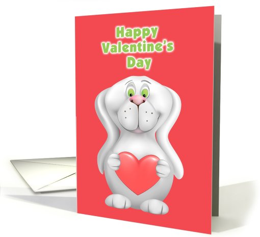 Valentine Dog with heart card (721307)