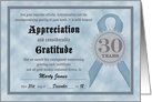 Employment Anniversary 30 Years Funny Customizable Certificate card