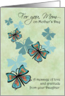 Mother’s Day for Mom from Daughter with Butterflies Love and Gratitude card