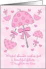 Future Daughter-in-law Bridal or Wedding Shower Pink Parasols card