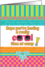 Summer Camp Thinking About You Fun Cool Colors and Sunglasses card