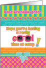 Granddaughter Summer Camp Thinking About You Fun Colors Sunglasses card