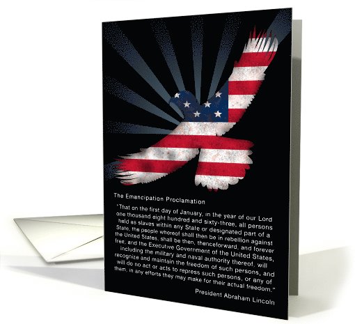 Juneteenth Emancipation Proclamation US Flag Eagle Flying... (1019507)