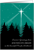 Oregon Season’s Greetings Christmas from Pacific Northwest Add City card