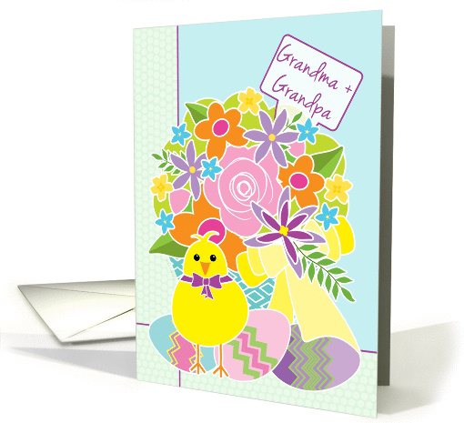 Grandma and Grandpa Happy Easter Cute Yellow Chick... (1049075)