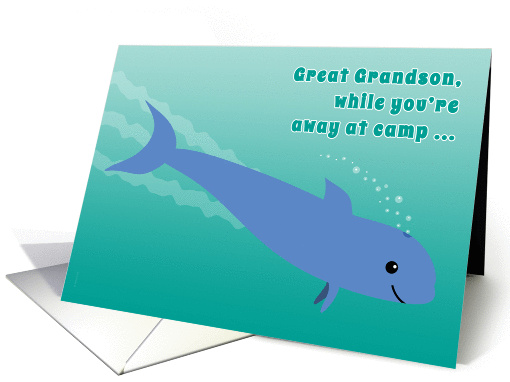 Great Grandson Away at Camp Porpoise Diving into the Ocean Fun card