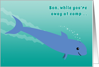 Son Away at Camp Porpoise Diving into the Ocean Fun card