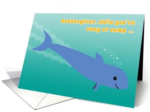 Goddaughter Away at Camp Porpoise Diving into the Ocean Fun card