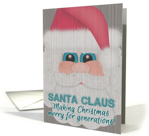 Christmas Nostalgic Santa Claus Americana Barn Advertising Look card