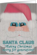 Christmas Nostalgic Santa Claus Americana Barn Advertising Look card