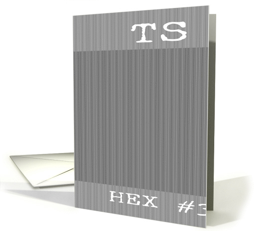 TS 19: Hex #333333 No Red Guide Lines Created 10/14 card (1334582)