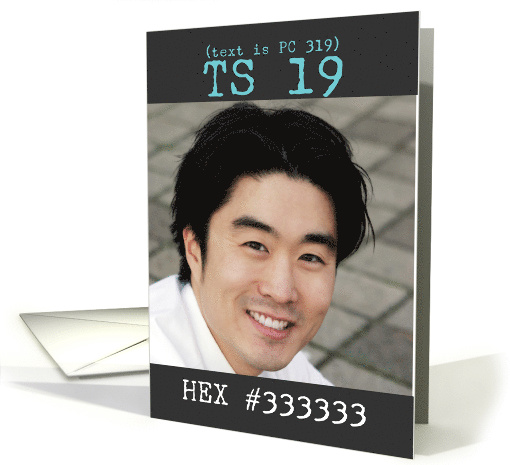 TS 19: Hex #333333 Text Color No Red Guide Lines Created 10/14 card