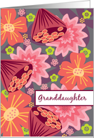 Granddaughter Engagement Congratulations Lesbian Bold Flowers LGBT card