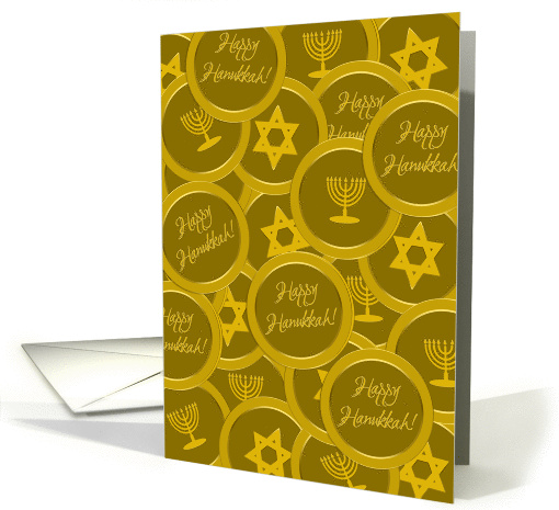 Hanukkah Money or Gift Enclosure Whimsical Gelt Pattern... (1343590)