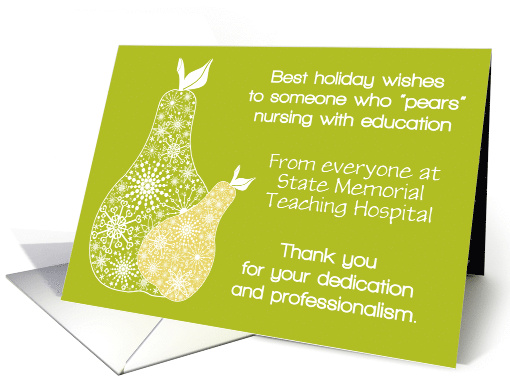 Christmas Nurse Educators Holiday Thank You Custom Text... (1348070)