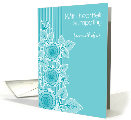 Heartfelt Sympathy from Group All of Us Roses Aqua Blue... (1370040)