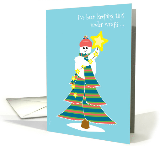 Christmas for Secret Pal Cute Snowman in Tree with Stars... (1458656)