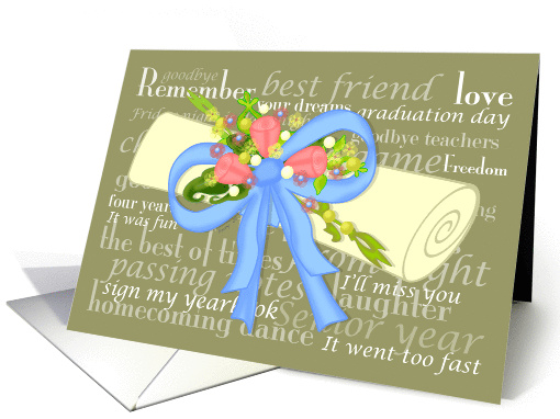Reunion Invitations Retro Floral Scroll card (217078)