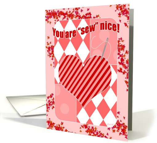 Thank You Sewing Play on Words card (218373)