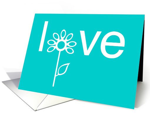 Love in Bloom Aqua card (219773)