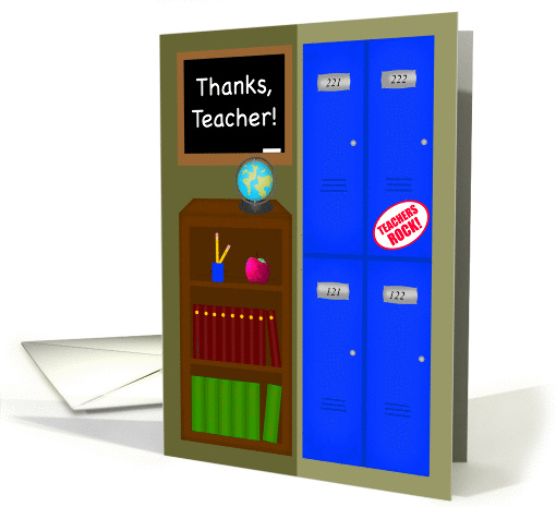 Teacher Appreciation Thank You Bookmark card (221815)