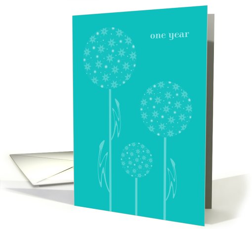 Congratulations First Anniversary Wedding Milkweed card (222497)