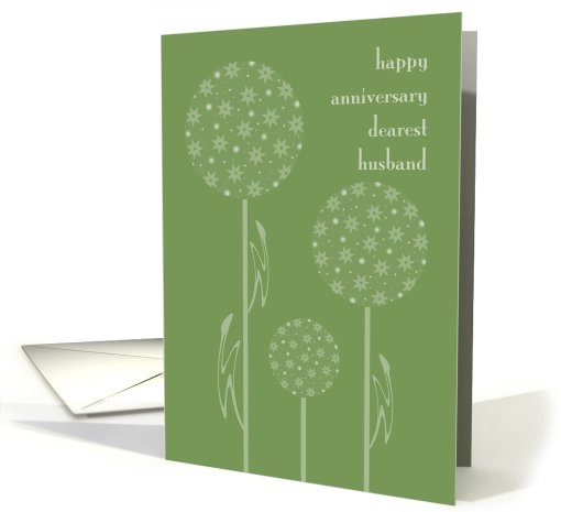 Anniversary for Husband Milkweed Green card (222505)