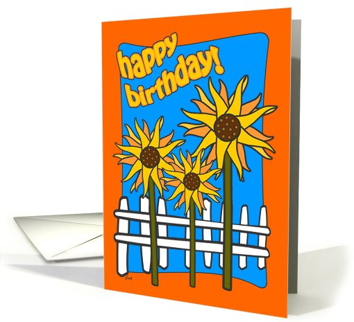 Happy Birthday Sunflower card (226753)
