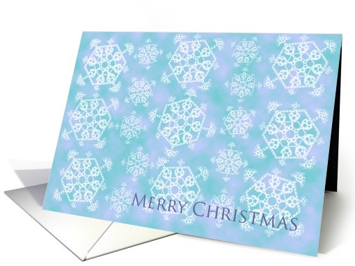 Merry Christmas Snowflakes Batik Background card (229118)