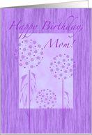 Mom Birthday Milkweed in Purple card