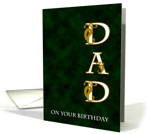 Dad Green Marble Birthday card (231007)